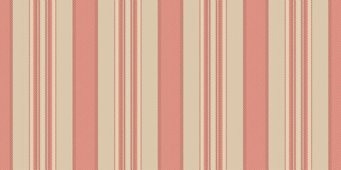 Obraz premium Dlim texture vector lines, comfort textile background pattern. Lhrow stripe vertical seamless fabric in light and red colors.