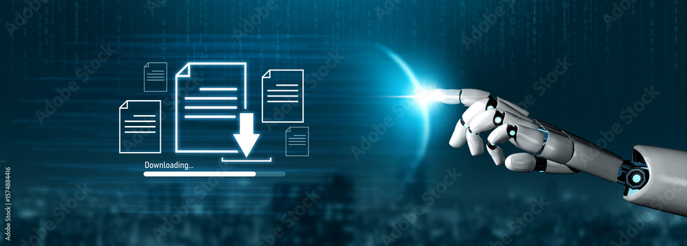 Poster ai facilitates digital document downloading and data access with optimized transfer process, improvi