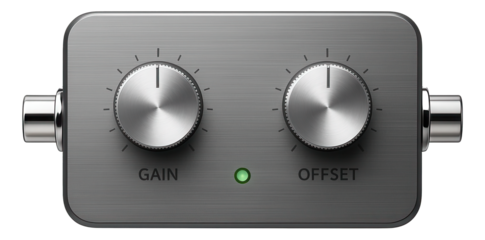 Analog signal conditioner with adjustable gain and offset for sensor integration