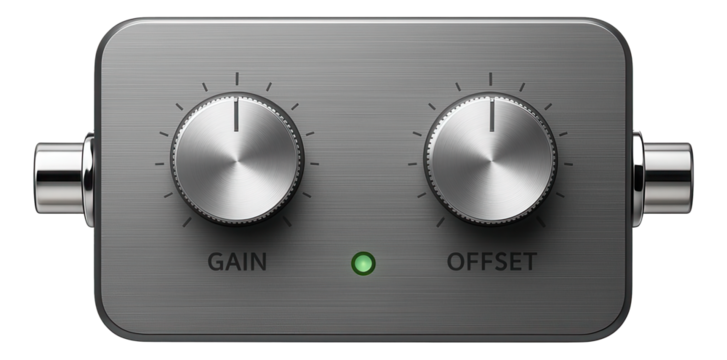 Analog signal conditioner with adjustable gain and offset for sensor integration