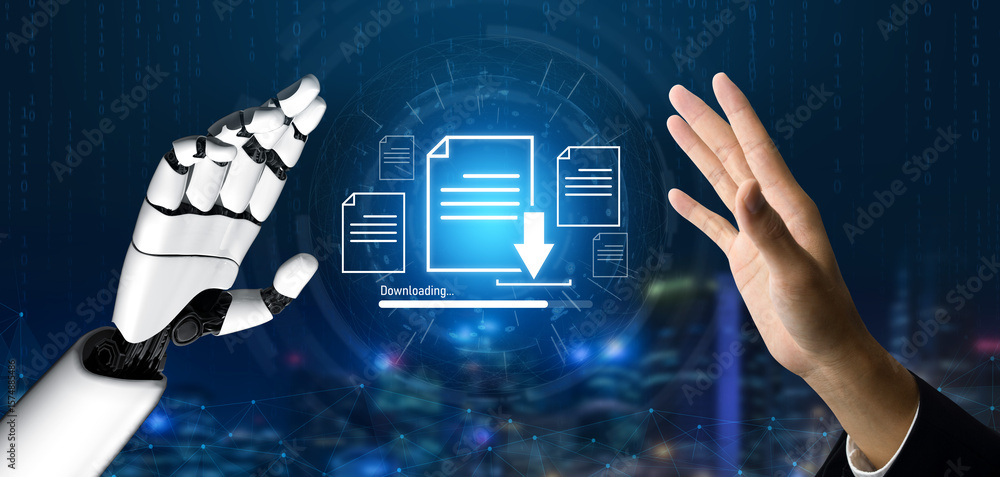 Poster ai facilitates digital document downloading and data access with optimized transfer process, improvi