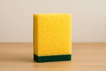 sponge for washing dishes on table.