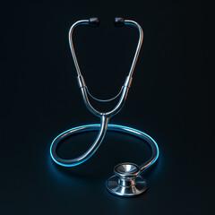 stethoscope on a black background