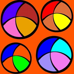 Obraz premium Hand-drawn black line patterns in various styles and shapes 