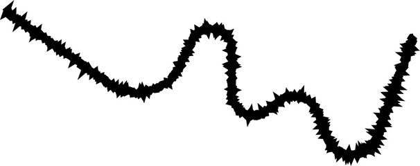 Zigzag pattern formed by curved lines with sharp, distorted angles that create an irregular design.