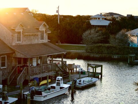 Sunset Canals and Island Homes