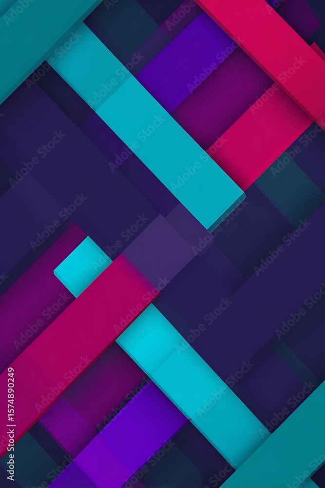 Poster overlapping bars create colorful background design