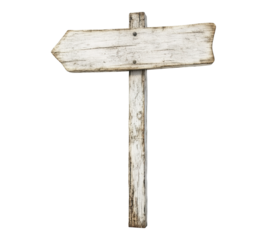 A wooden sign with an arrow pointing to the right