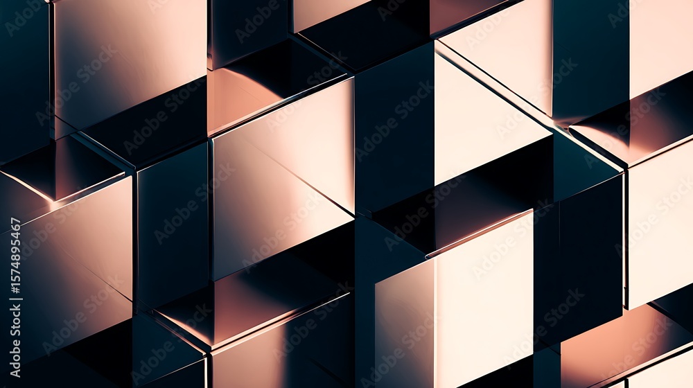 Poster abstract polygonal surface geometric pattern design