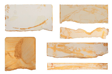 PNG Torn empty pieces crumble torn texture cardboard paper frame card isolated on transparent...