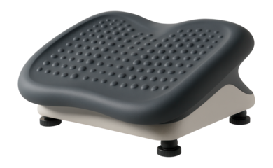 A footrest with a massaging feature, designed to relieve tired feet in a home wellness space.