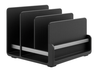 Adjustable desktop organizer with expandable sections to accommodate different sizes of paper and envelopes in a study area.