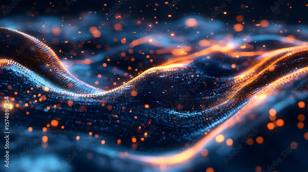 Poster abstract energy flow: a visually captivating representation of energy flow, rendered in a mesmerizin