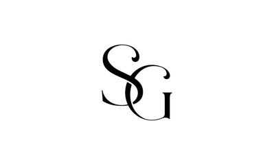SG initial letters, monogram logo
