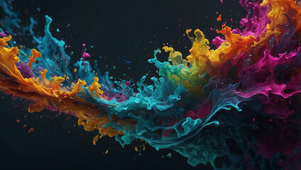 Obraz premium Abstract background with colorful splashes