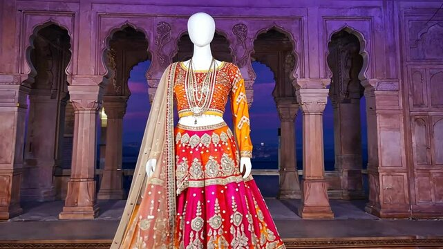 rajasthani bandhani ghagra choli indian attire video