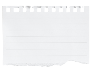 Horizontal Strip of White Ripped Paper with Jagged Torn Edges, Isolated PNG