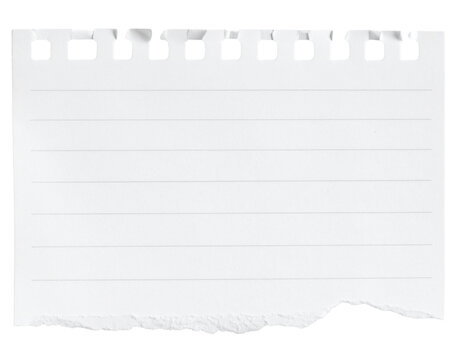 Horizontal Strip of White Ripped Paper with Jagged Torn Edges, Isolated PNG