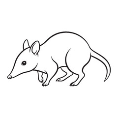 Deep Bandicoot Inherent Nature Depth - Bandicoot vector - Bandicoot Line art - Bandicoot Drawing - Vector Lineart of Bandicoot - Bandicoot illustration - its determined small feral character


