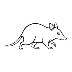 Profound Bandicoot Sensory Presence Aura - Bandicoot vector - Bandicoot Line art - Bandicoot Drawing - Vector Lineart of Bandicoot - Bandicoot illustration - its inherent enigmatic silent might

