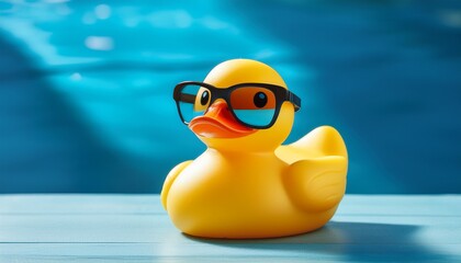 cute rubber duck with sunglasses for fun and summer decor