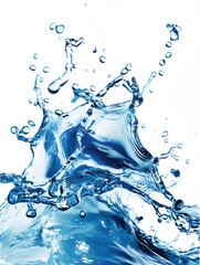 Water flow with splashes. Illustration of transparent sparkling liquid. Background for design
