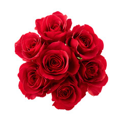 Obraz premium Red Roses Bouquet Dark Background