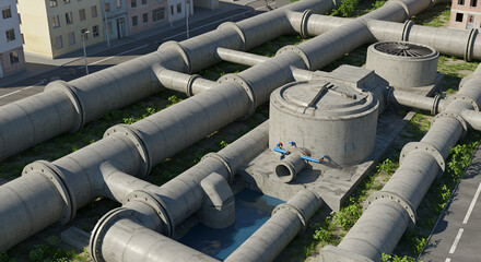 Concrete Pipelines Infrastructure in Urban Environment