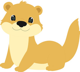 Cute otter cartoon
