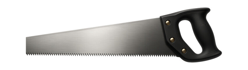 Long hand saw with aggressive teeth, intended for cutting large logs for outdoor residential use.