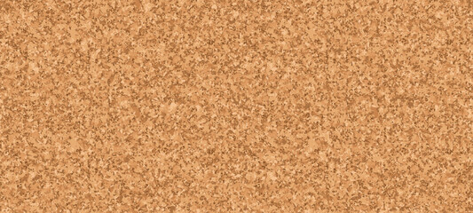 Brown cork board seamless pattern. Realistic vector texture of natural cork surface. Vector background with organic grain structure for school, office displays, notice pinboard or home organization