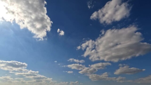 nice sky timelapse of small clouds - natural bg