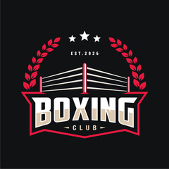 Boxing club sport logo design