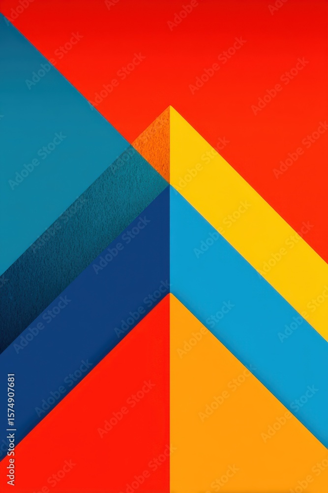 Poster abstract geometric background with overlapping colorful textured patterns