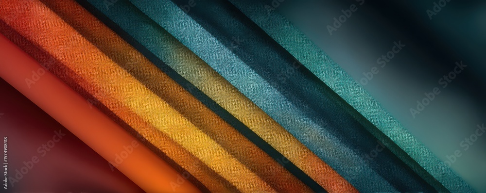 Poster abstract background with vibrant diagonal stripes and textured gradient colors