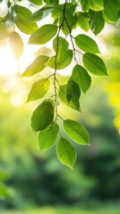 Sunlight filtering through lush green leaves
