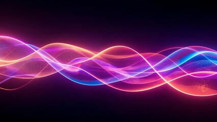 Abstract Neon Wave Design for Modern Backgrounds