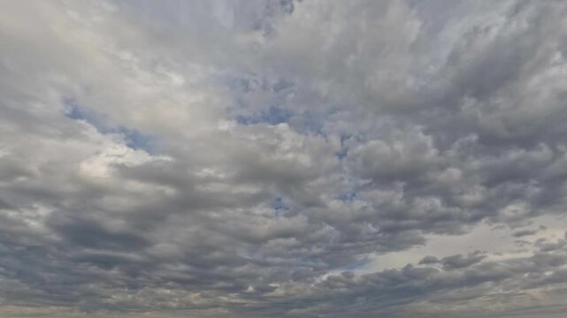 timelapse clip of overcast - twilight backdrop with clouds