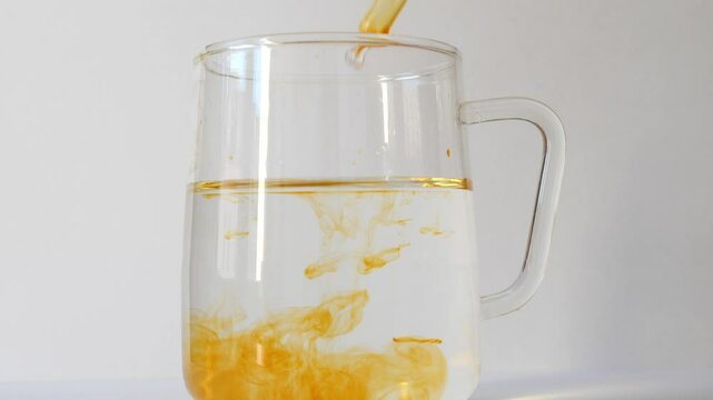 Iodine in a glass of clean water. Lugol's solution.