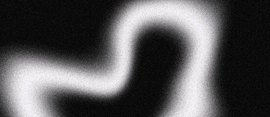 Black white grainy abstract background, diffused noise texture blurred shape, dark event poster backdrop design