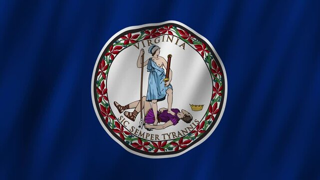 Virginia flag representing freedom and patriotism in the United States
