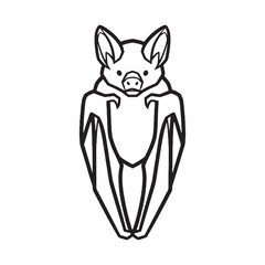 Complete Bat Physical Anatomy Blueprint - Bat vector - Bat Line art - Bat Drawing - Vector Lineart of Bat - Bat icon - its unyielding delicate skeletal frame

