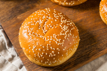 Homemade Brioche Sesame Seed Hamburger Buns