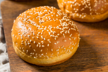 Homemade Brioche Sesame Seed Hamburger Buns