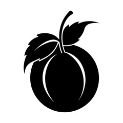 black silhouette logo of a Gooseberry white background.