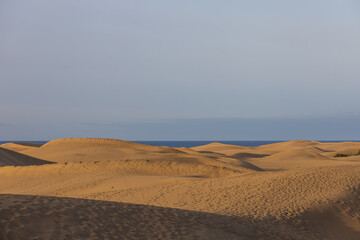 Sand dunes in the Maspalomas area of ​​Gran Canaria Spain