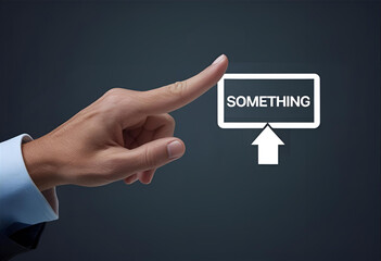 Fototapeta premium Hand indicating something titled something