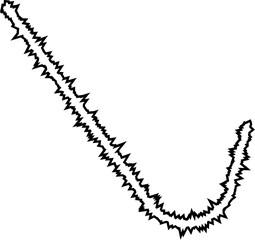 A geometric zigzag pattern formed by sharp, precise curved lines that create an angular and structured visual rhythm.