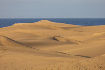 Sand dunes in the Maspalomas area of ​​Gran Canaria Spain