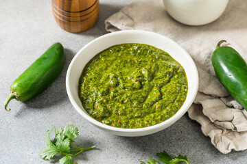 Healthy Homemade Spicy Green Zhoug Sauce